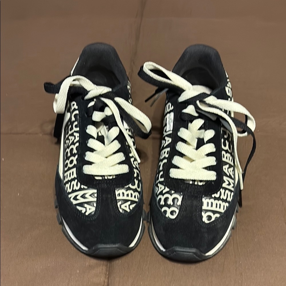 Marc Jacobs Black and White Sneakers with Decorative Accents - Picture 2 of 8